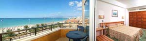 Basic single with garden view, balcony, private facilities (bath and shower), and half board